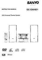 Sanyo DC-DAV821 - Owners Manual 